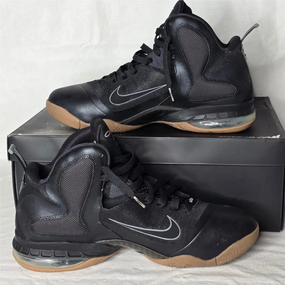 Nike Zoom Lebron 9 iD Black Gum Sole Men’s Basketball Shoes Sz 14 DS Rare