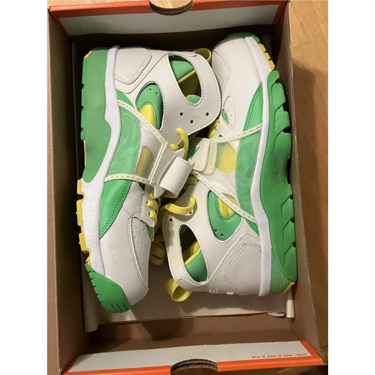 Nike Sprite Air Trainer Huarache 679083 311 Mens 8.5 2007 Green Yellow