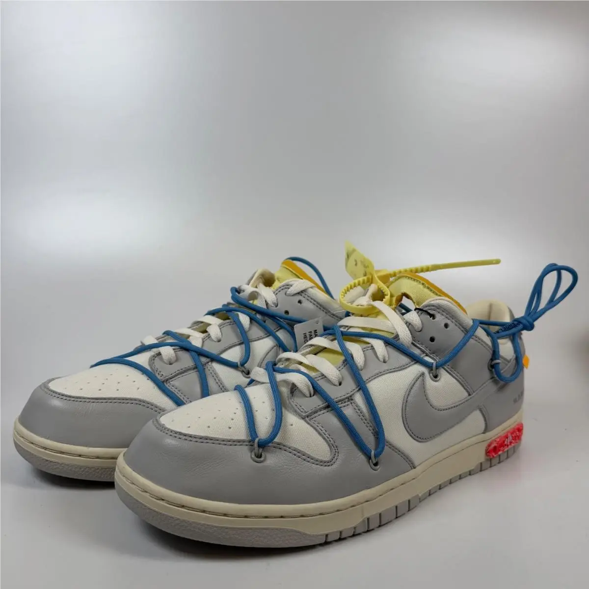 Nike Dunk Low Off-white Lot 5 Sail Neutral Grey DM1602-113 Mens Size 15