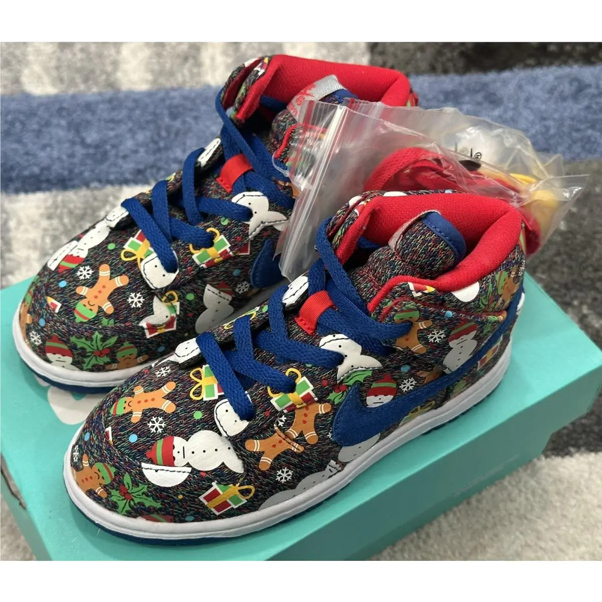 Nike SB Dunk High Pro Dunks Concepts Ugly Sweater TD Sz 10C AO1557-446 Christmas