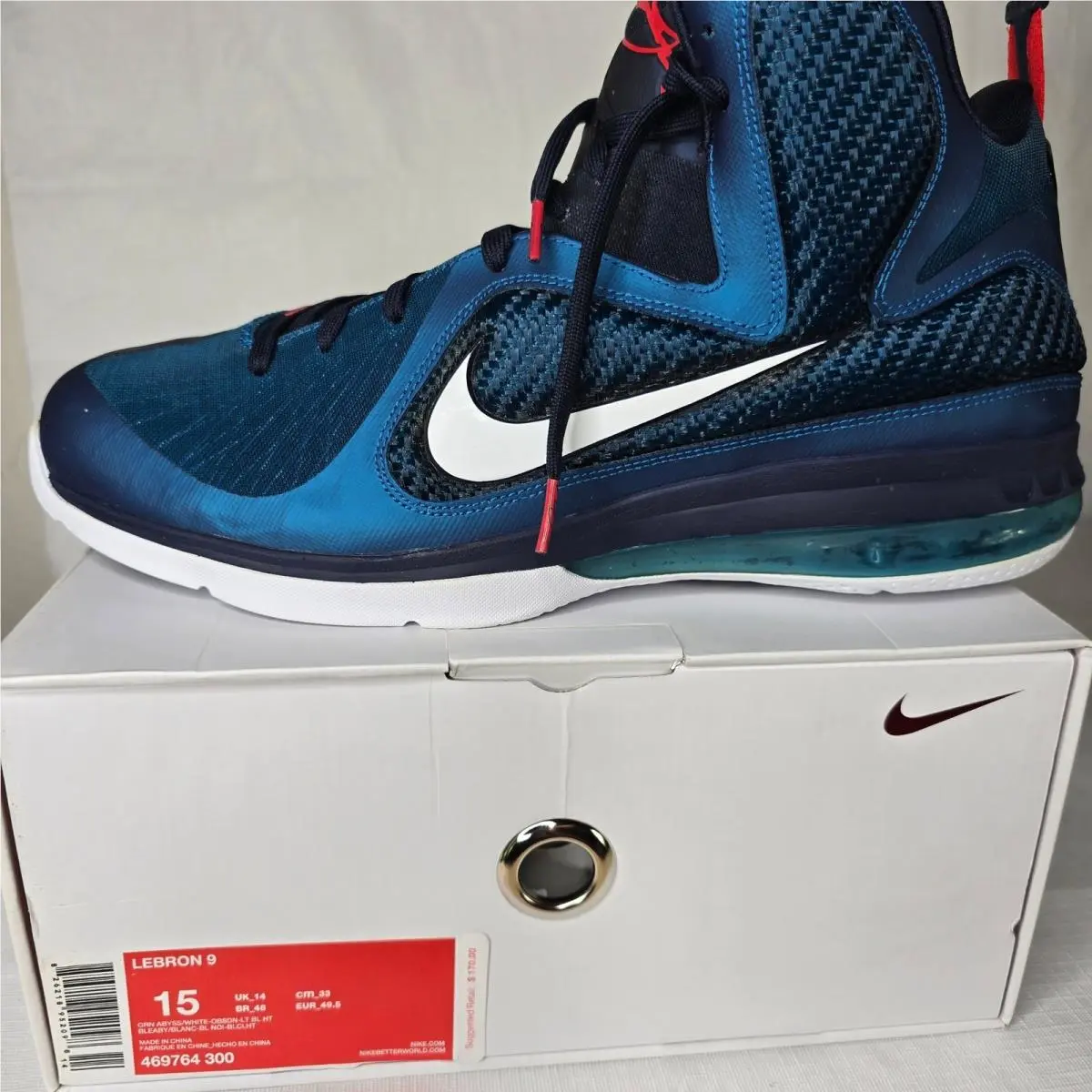 Nike Lebron 9 Swingman Seattle Mariners Men’s Sneakers Sz 15 DS 2011