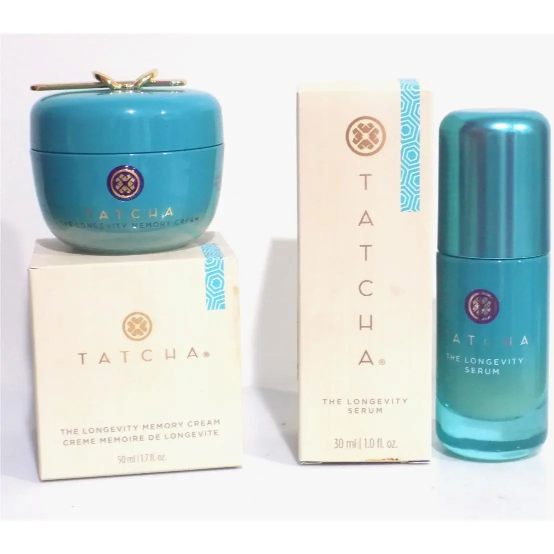 Tatcha Longevity Serum 1 Oz. Memory Cream 1.7 Oz. Set Not