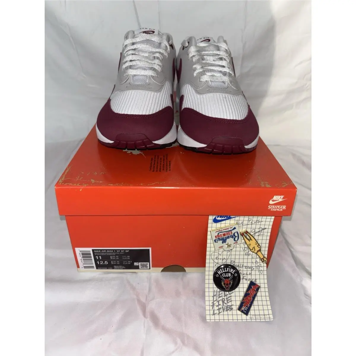 Nike Air Max 1 `87 x Stranger Things Steve Harrington Size Men’s 11