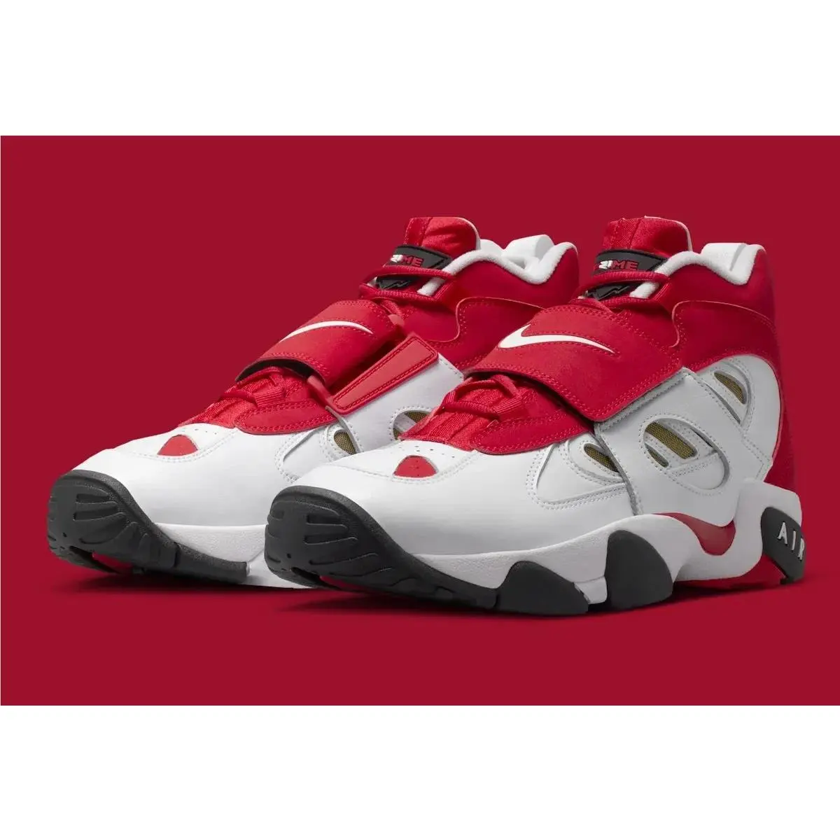 Mens Size 9.5 Nike Air Diamond Turf 2 II7080-600 Deion Sanders Prime Red Reverse