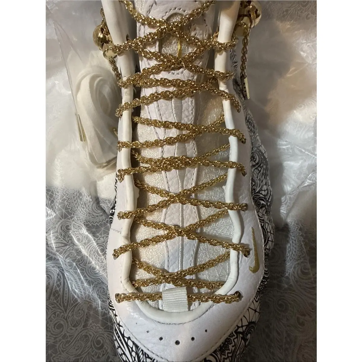 Nike shoes - Nike Air Foamposite - Air Foamposite - IR2077-101 - White, Manufacturer: White/Metallic Gold-Black 10