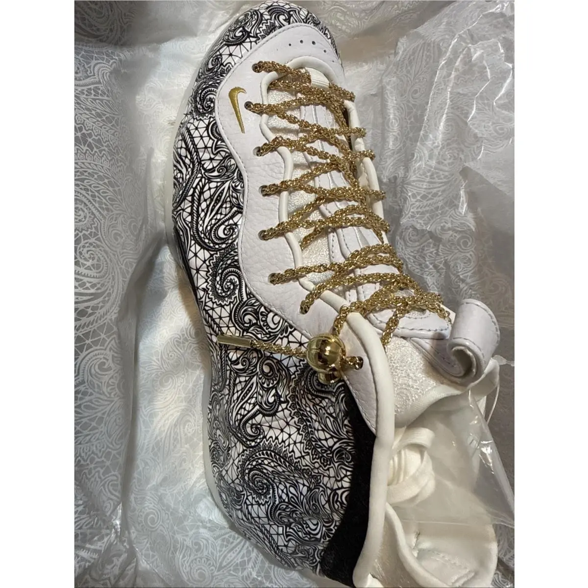 Nike shoes - Nike Air Foamposite - Air Foamposite - IR2077-101 - White, Manufacturer: White/Metallic Gold-Black 1