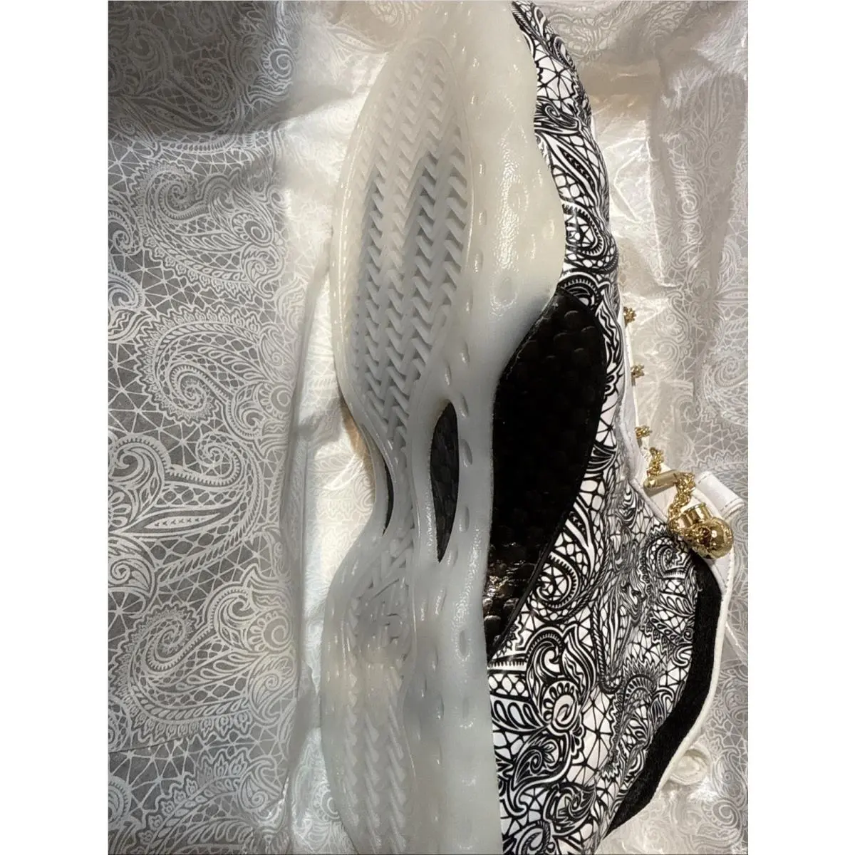 Nike shoes - Nike Air Foamposite - Air Foamposite - IR2077-101 - White, Manufacturer: White/Metallic Gold-Black 3