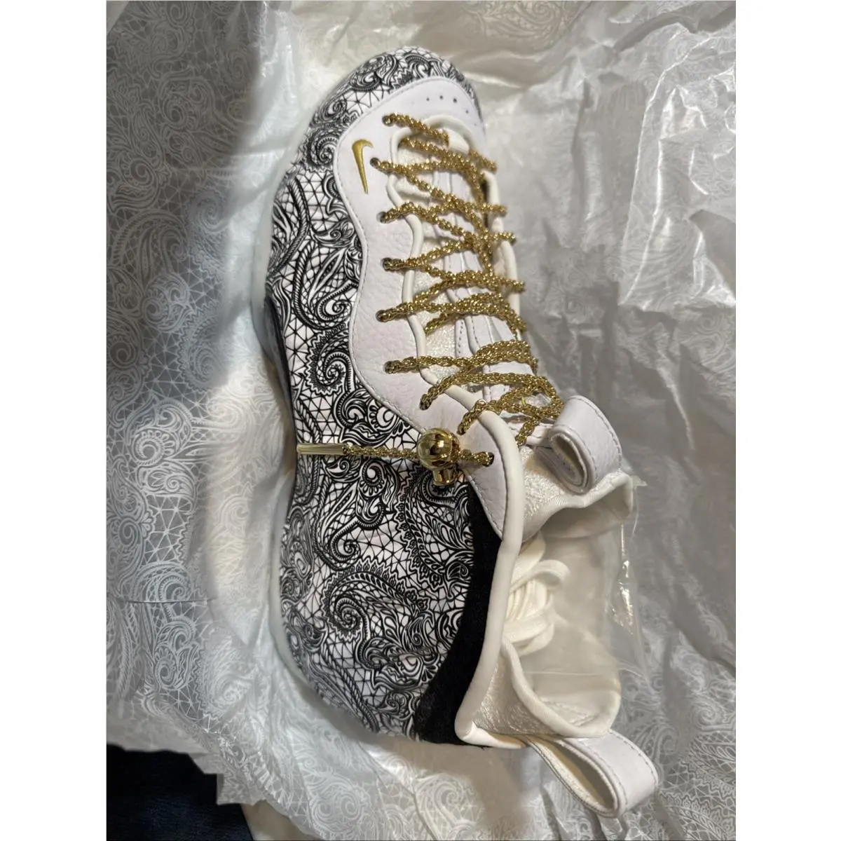 Nike shoes - Nike Air Foamposite - Air Foamposite - IR2077-101 - White, Manufacturer: White/Metallic Gold-Black 5