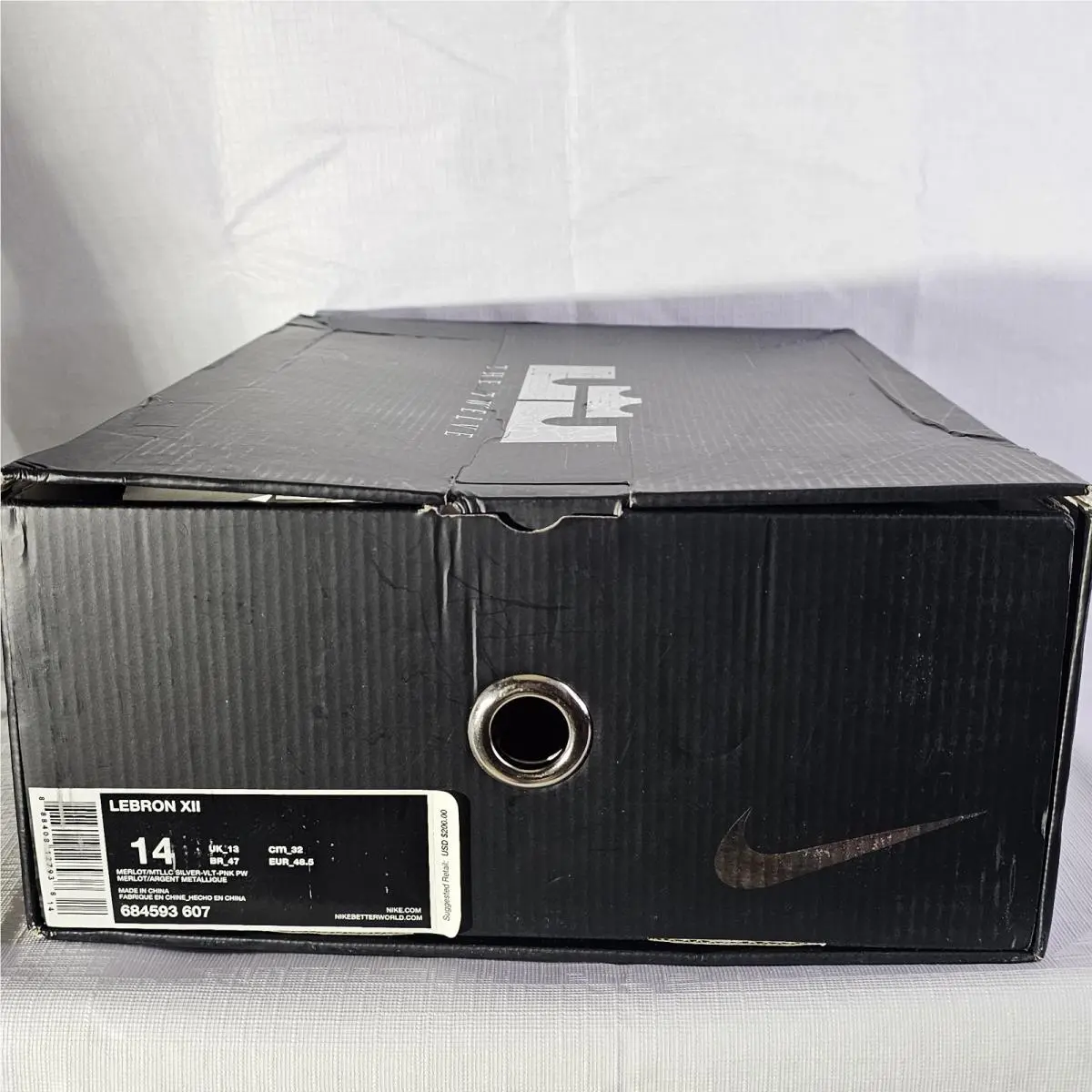 Nike shoes - Nike LeBron XII - LeBron XII - 684593-607 - merlot/mtllc silver-vlt-pink pw 10