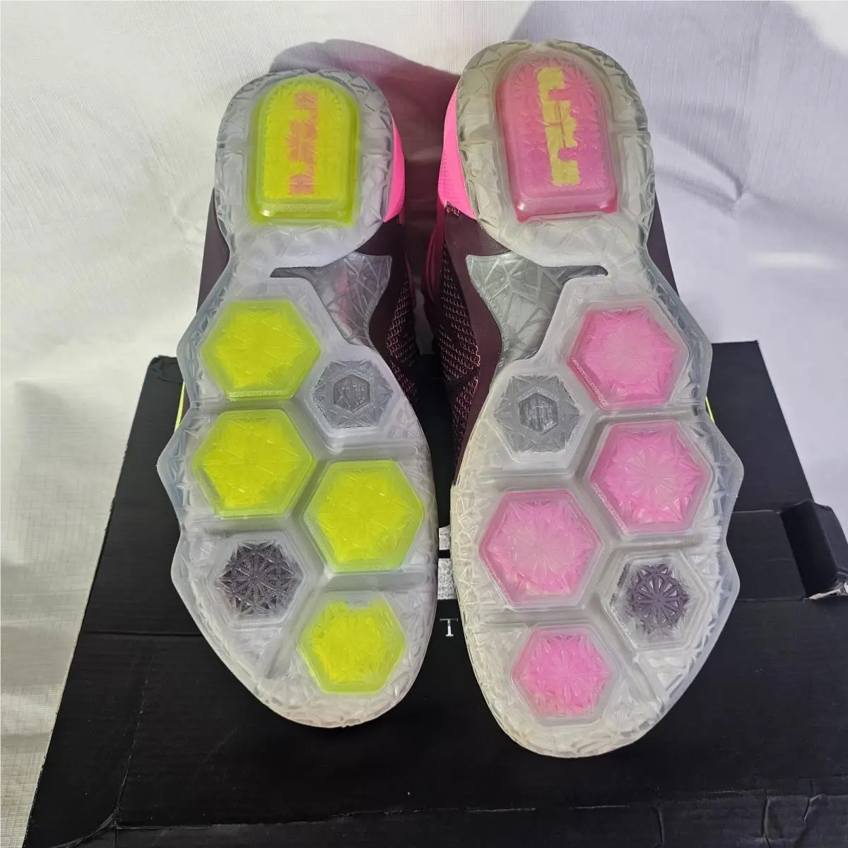 Nike shoes - Nike LeBron XII - LeBron XII - 684593-607 - merlot/mtllc silver-vlt-pink pw 5