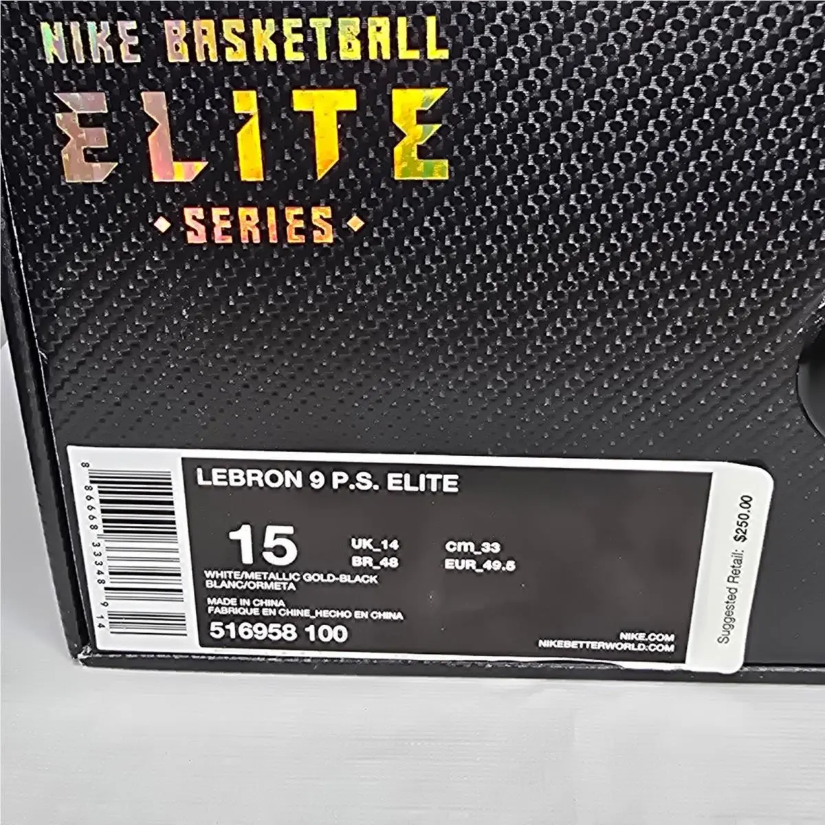 Nike shoes - LeBron 9 P.S. Elite Series 15 - 516958 100 - White 10