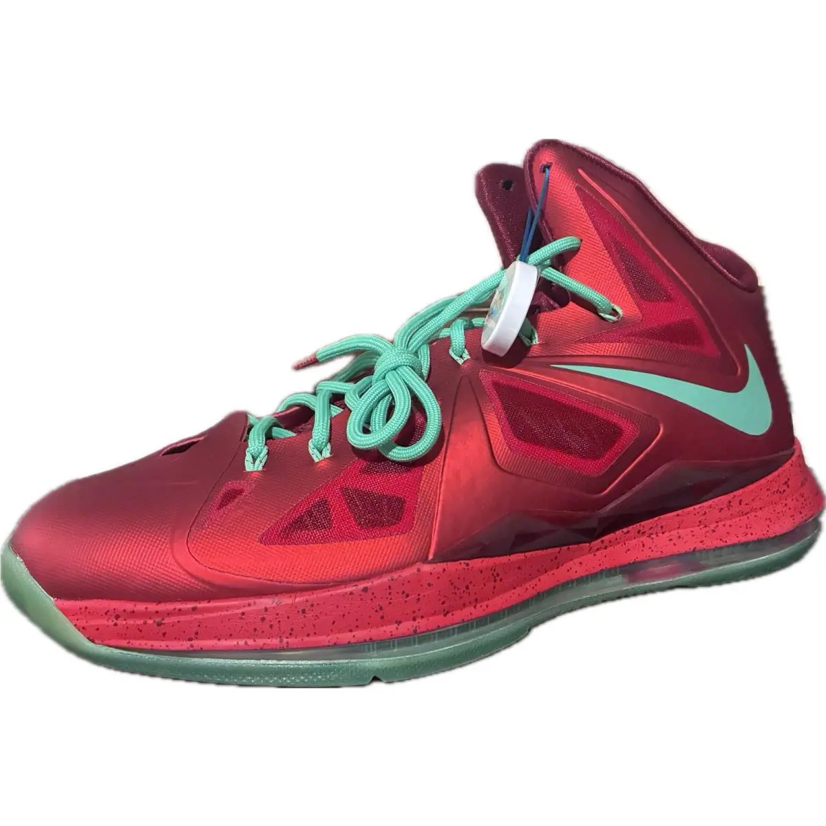 IB Nike Lebron X Certified Size 14 Red Green ‘christmas` Sneakers Shoes