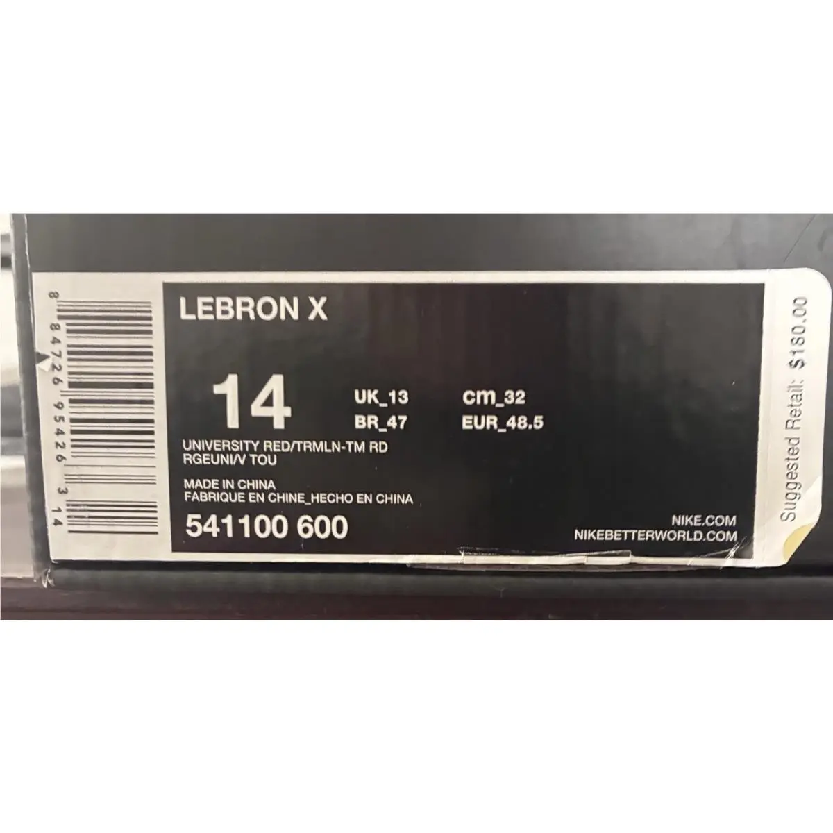 Nike shoes - Nike LeBron 10 - LeBron - 541100-600 - Red (UPC: 0884726954263) 3