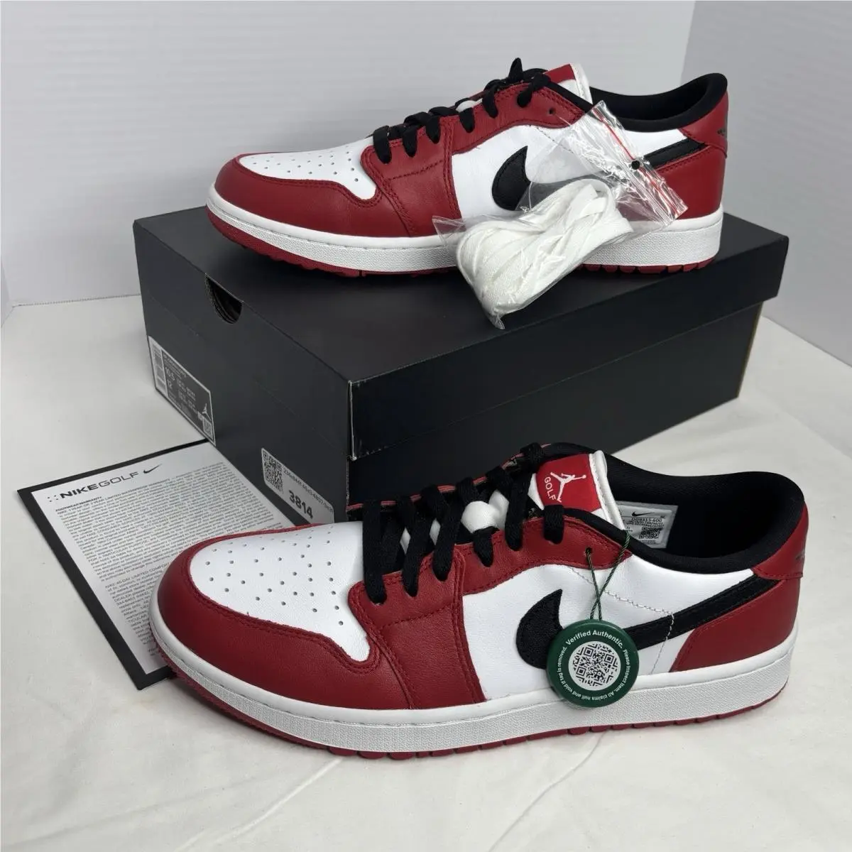 Nike Air Jordan 1 Low G Sz 10.5 DD9315-600 Chicago Bred Golf Retro