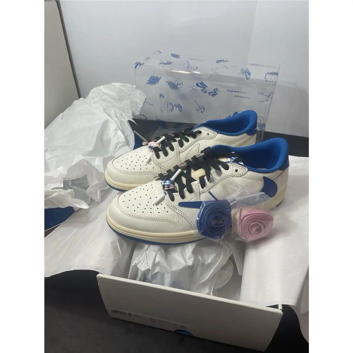 Nike Air Jordan 1 Low OG Fragment x Travis Scott Sail DS Size 12