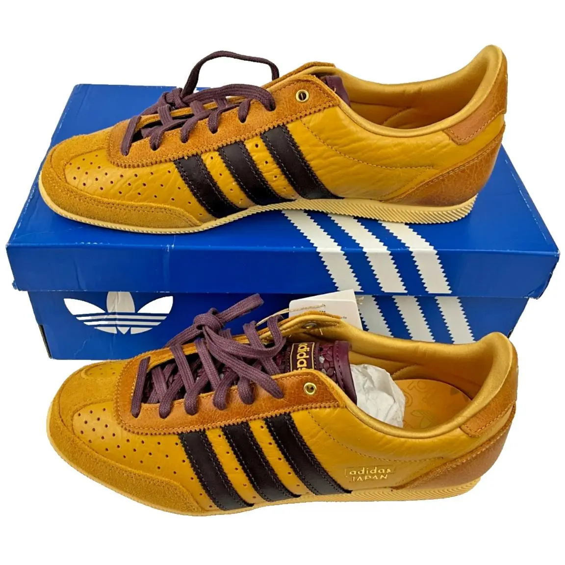 Adidas Originals Japan W Basketweave Tongue Yellow Maroon Womens Size 8 KJ6157 - Yellow