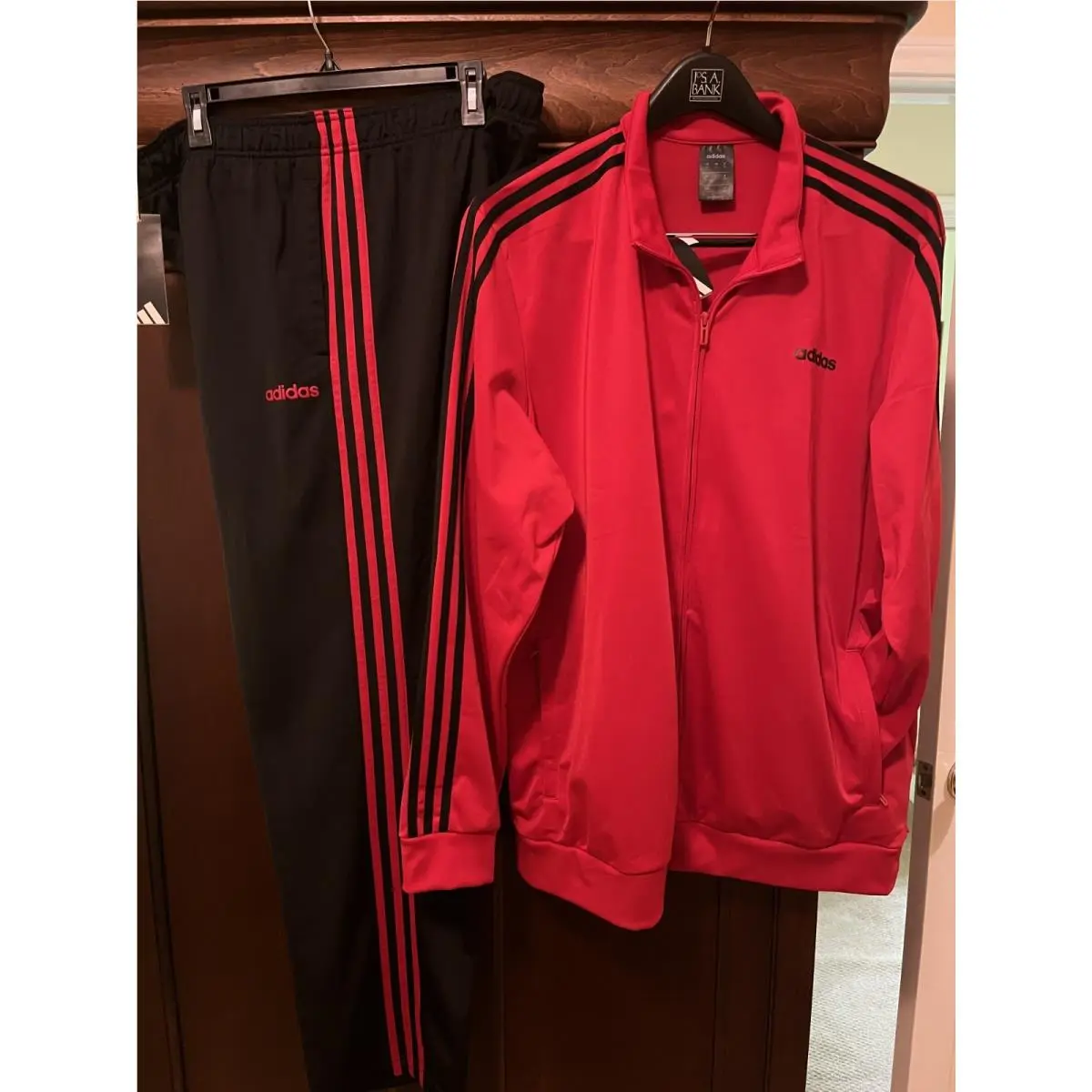 Adidas: Nwt: Originals Firebird Loose Pinstripes Tracksuit Blk/red Size 2XL:2015
