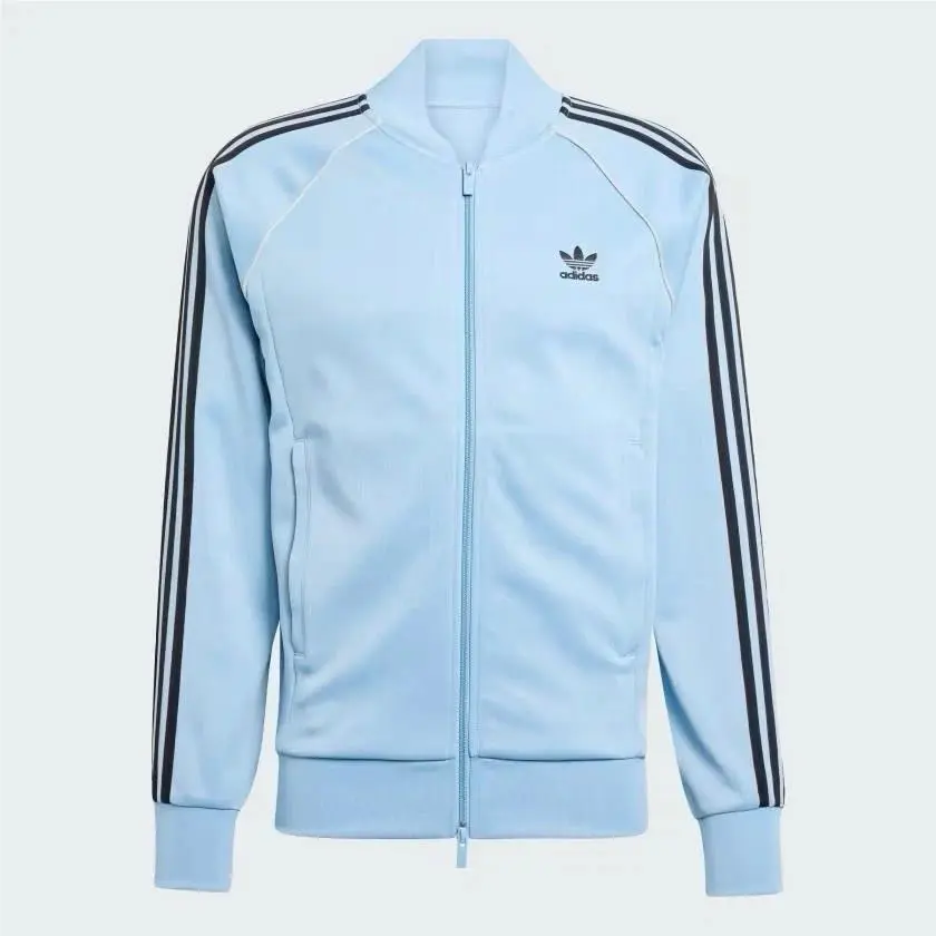 Adidas Originals Men`s XL Adicolor Classics Sst Slim Fit Track Jacket Ash Blue
