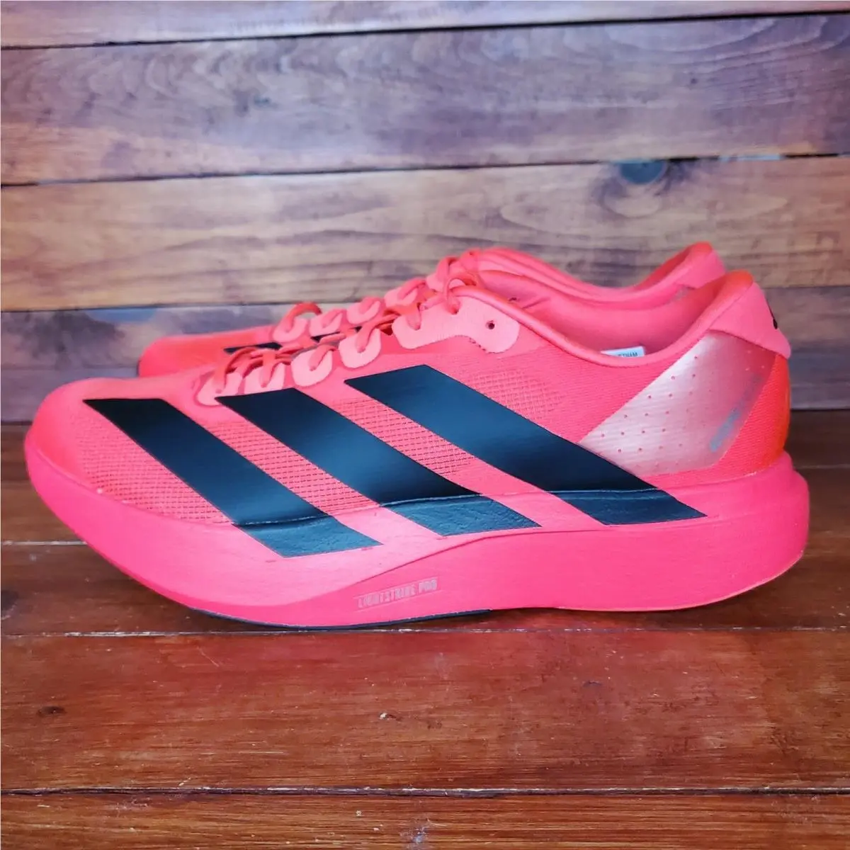 Adidas Adizero Evo SL Running Shoes Men 13 Solar Red Black JS4492