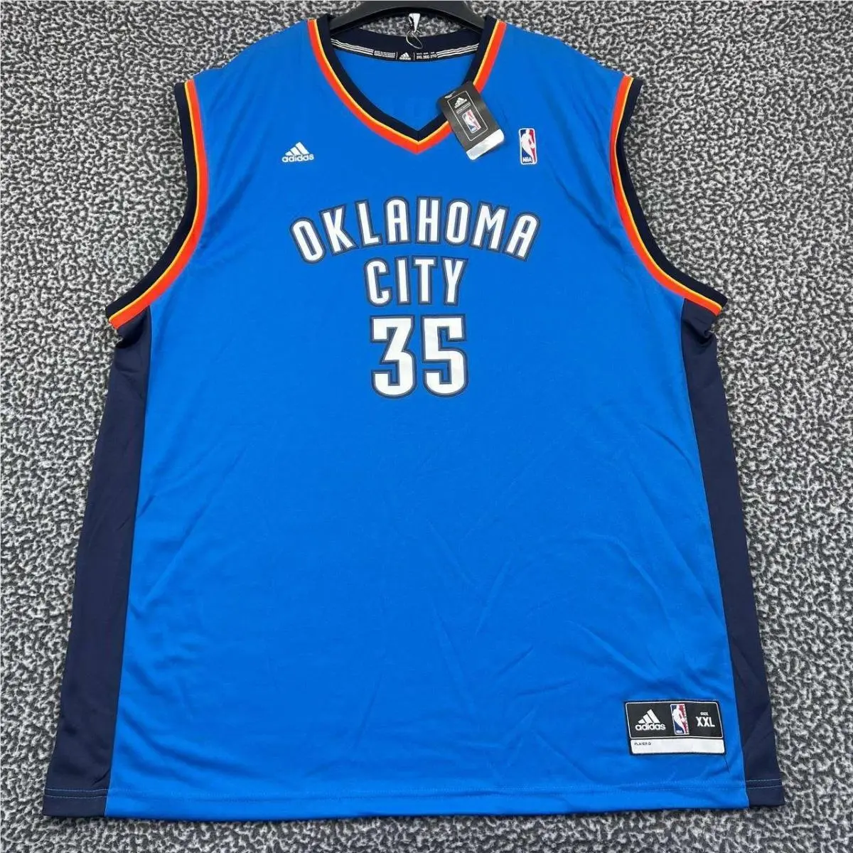 Oklahoma City Thunder Durant 35 Jersey Shirt Men Xxl Blue Adidas Nba 2XL