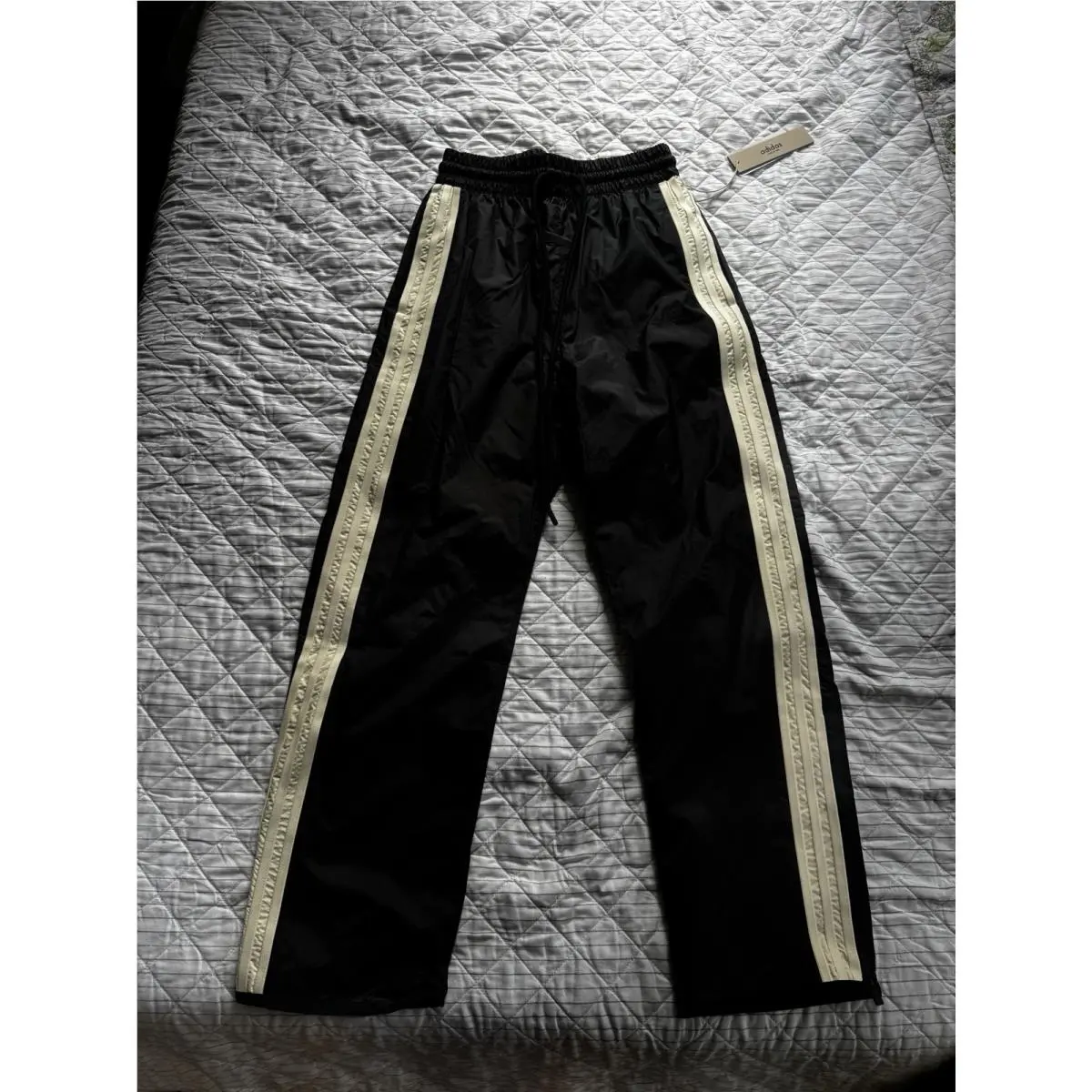 Adidas x Fear OF God Black XS Track Pants Drawstring Men`s Mens IS8727 Zip Ankle