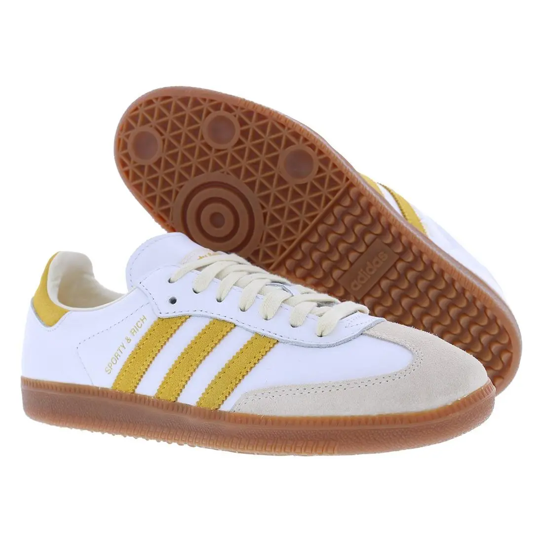 Adidas Samba OG Sporty Rich Mens Shoes Size 5 Color: White/yellow