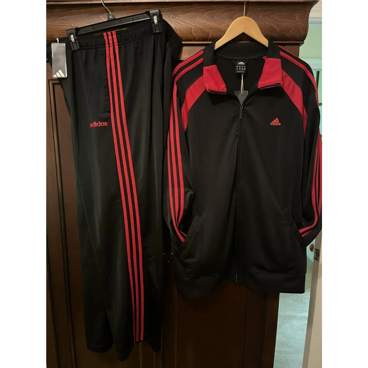 Adidas:nwt: Originals Firebird Tracksuit Black/Scarlet/XL/OOP/LIMITED-2009
