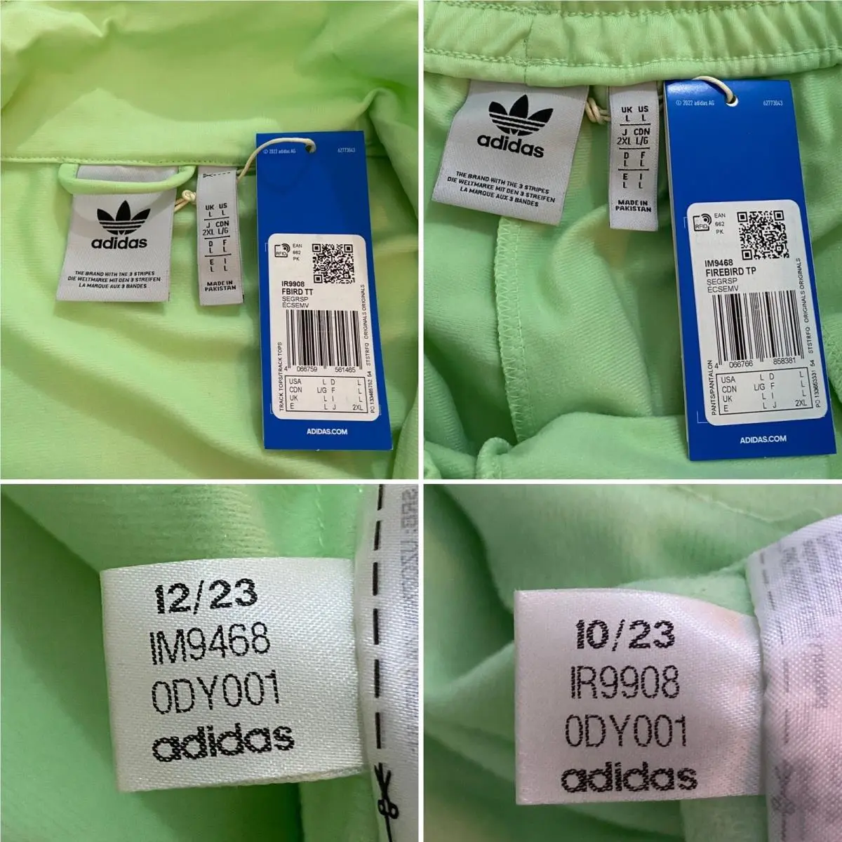 Adidas clothing - Semi Green Spark White 3