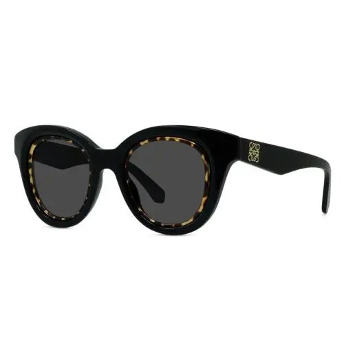 LW 40183I 01A Shiny Black Gold/smoke Grey Lens Sunglasses 51-20 by Loewe