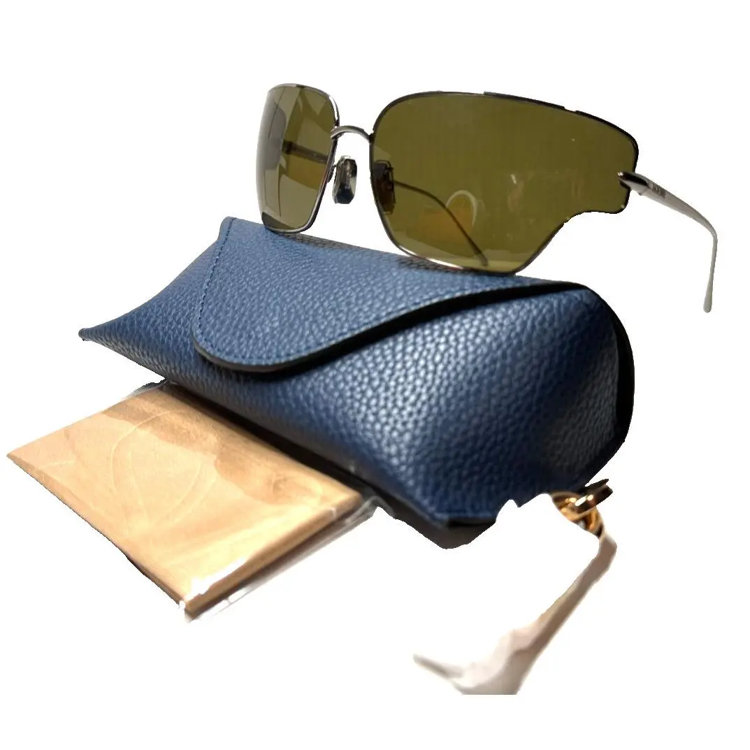 Loewe LW 40150U 14N Shiny Ruthenium /smoke Green Lens Sunglasses 70-15