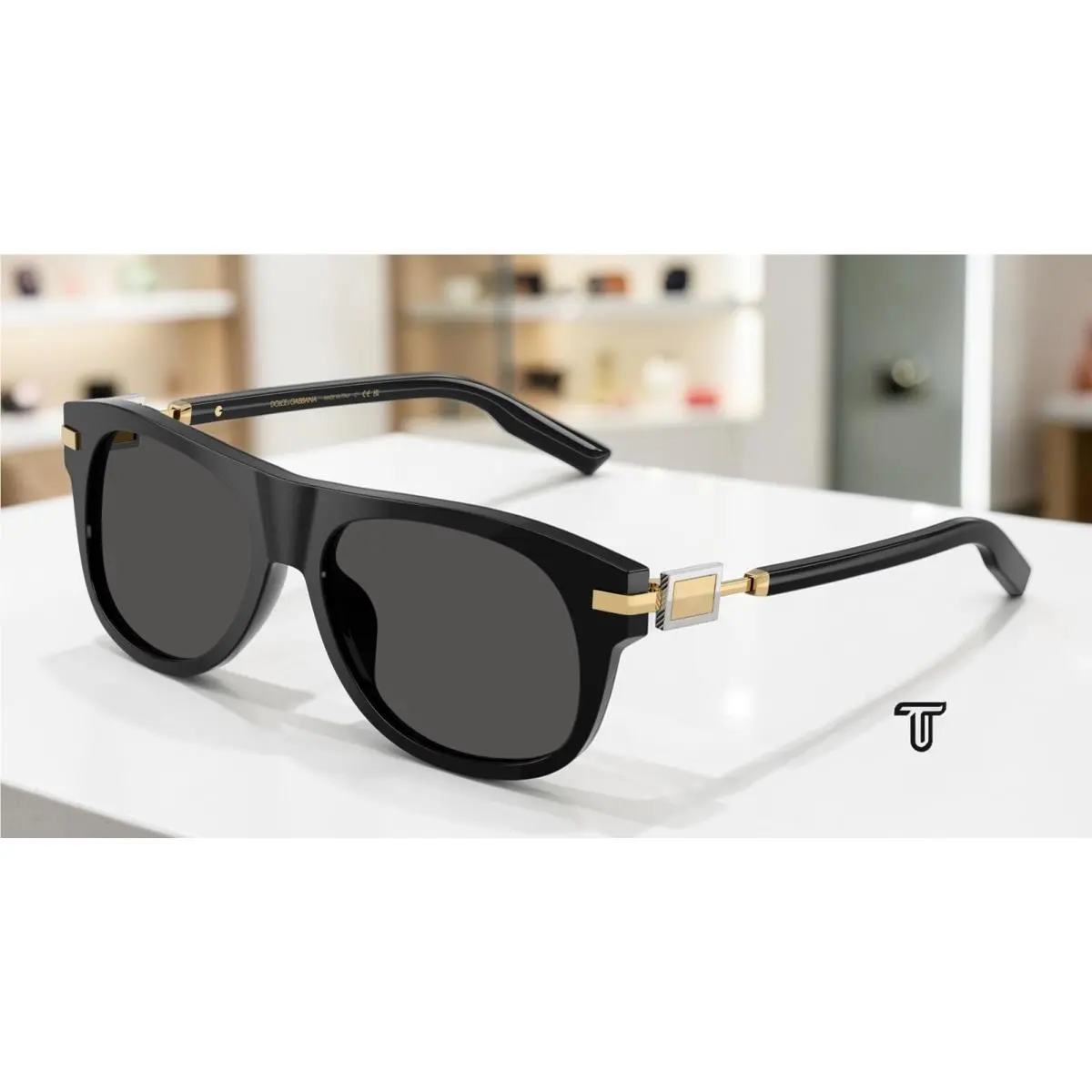 Dolce Gabbana DG4546 501 87 Black Dark Grey 56 mm Men`s Sunglasses