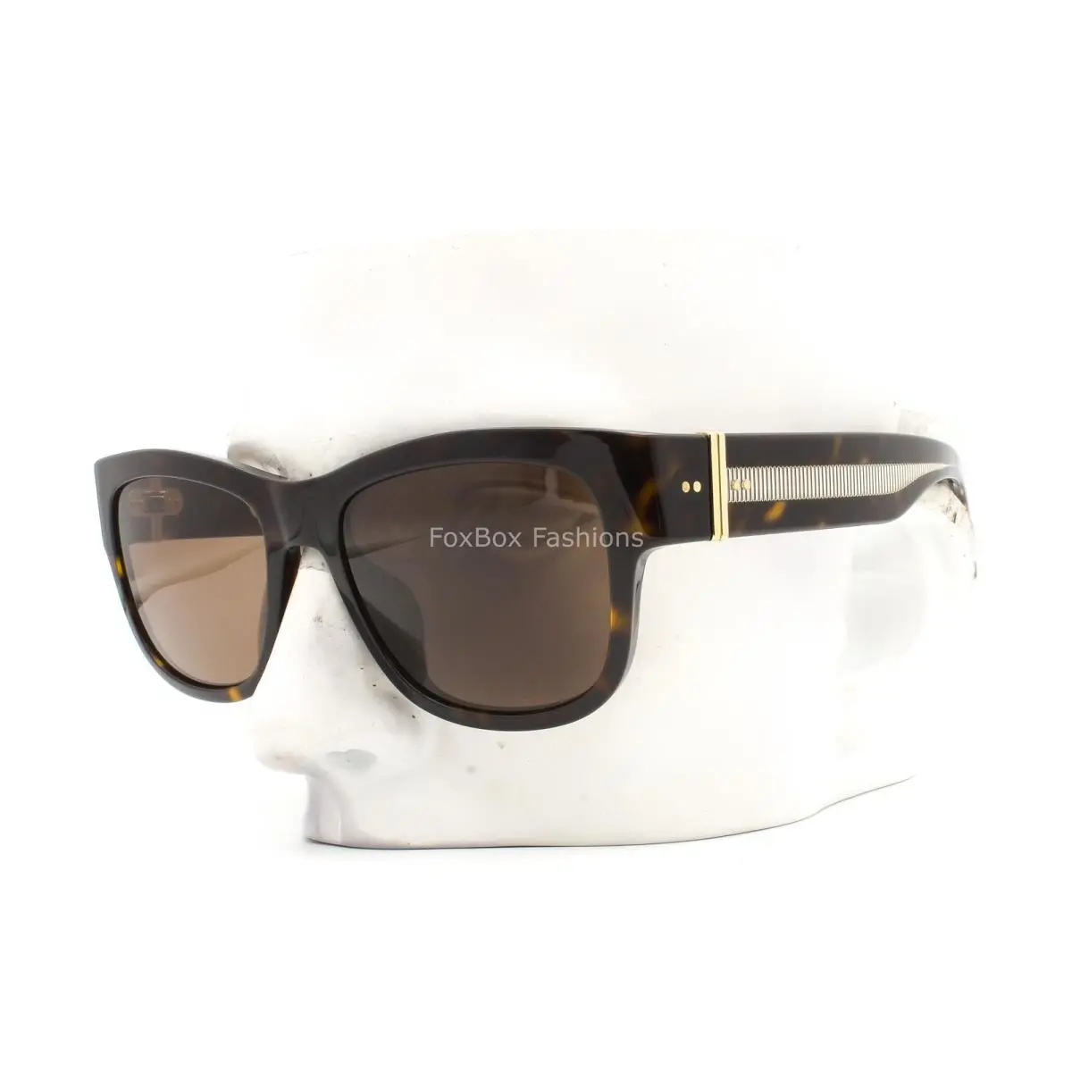 Dolce Gabbana Sunglasses DG 4390-F 502/73 Brown Havana Pale Gold Temples W/case