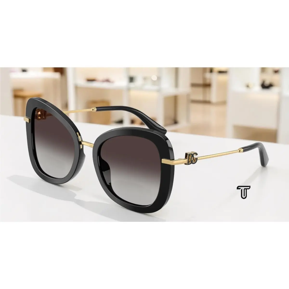 Dolce Gabbana DG4535 501 8G Black Grey Gradient 53 mm Women`s Sunglasses