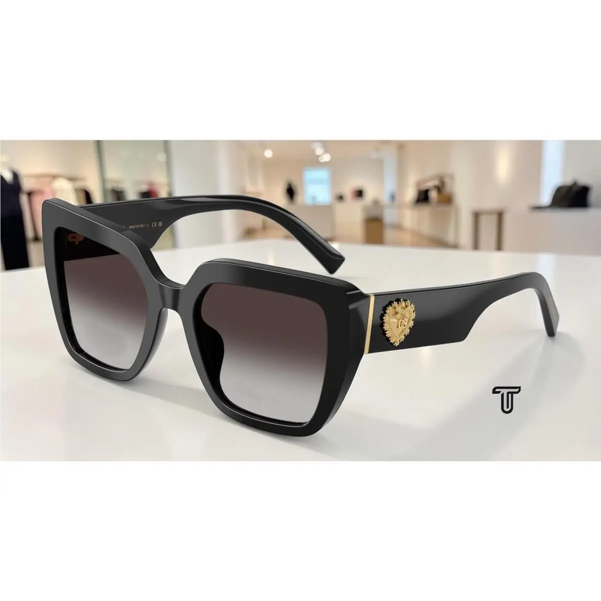 Dolce Gabbana DG4538 501 8G Black Grey Gradient 54 mm Women`s Sunglasses