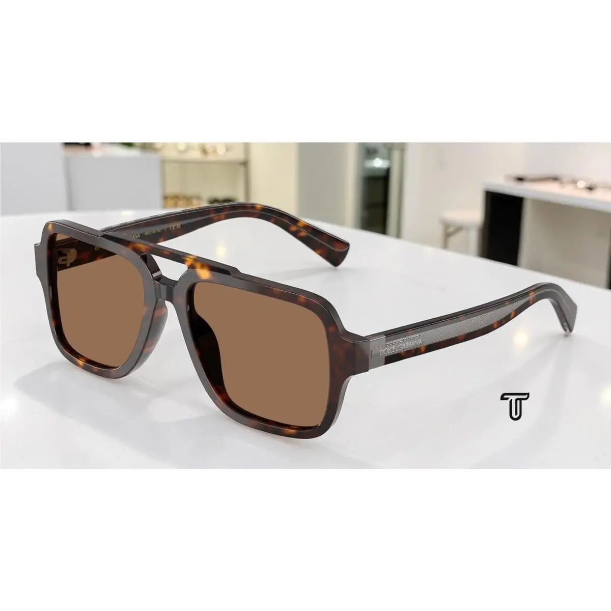 Dolce Gabbana DG4544 502 73 Havana Dark Brown 56 mm Men`s Sunglasses