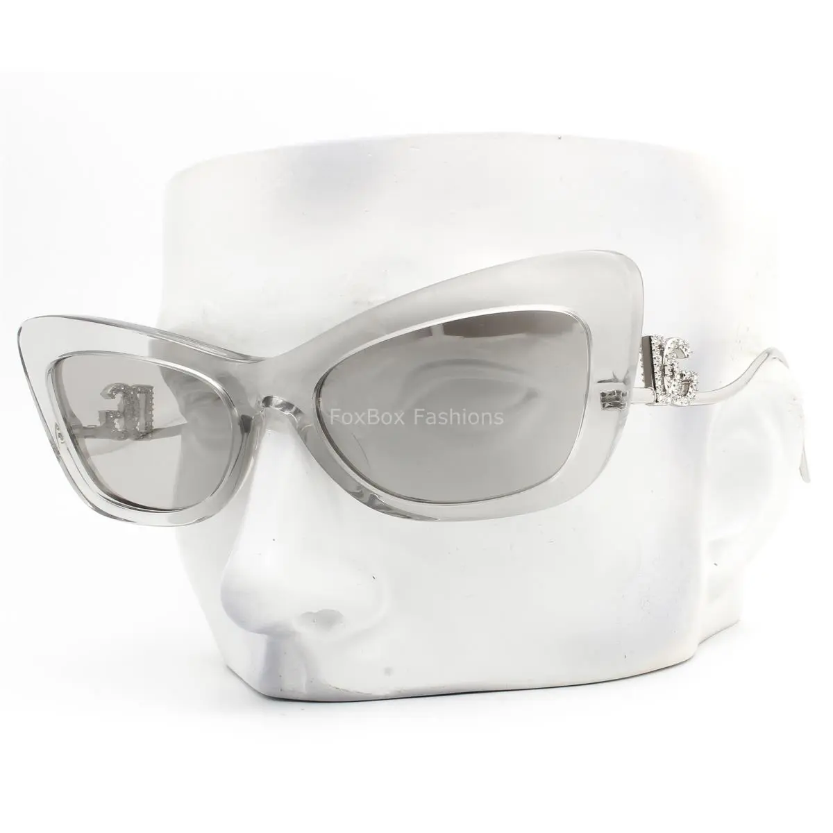 Dolce Gabbana Sunglasses DG 4467B 3291/6G Crystal Gray Silver DG Logo with Case
