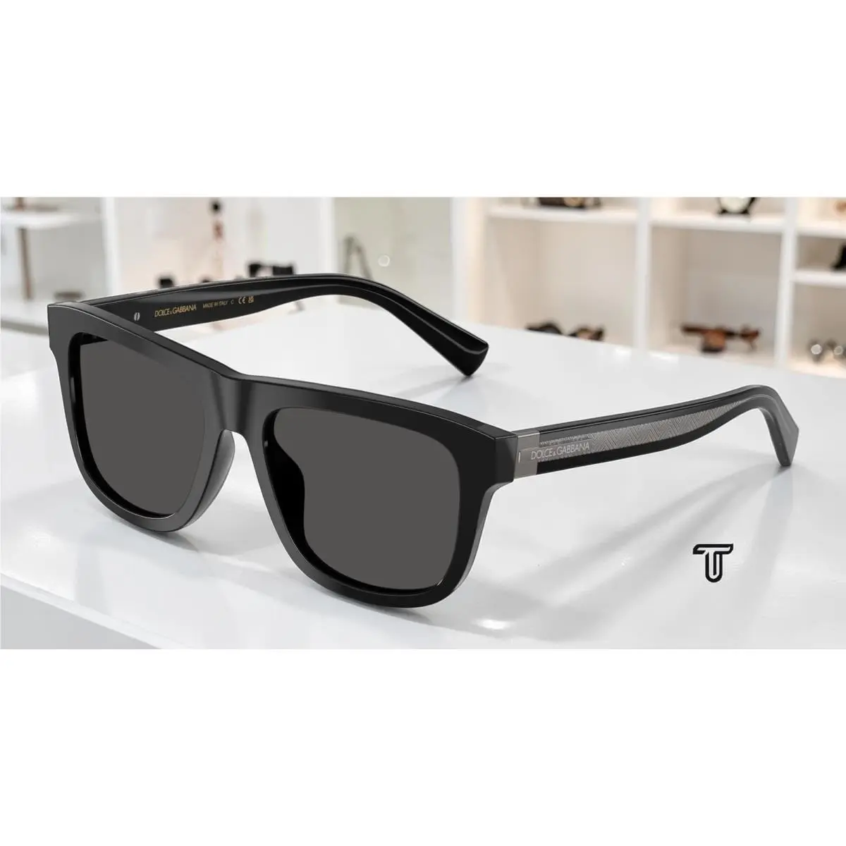 Dolce Gabbana DG4545 501 87 Black Dark Grey 55 mm Men`s Sunglasses