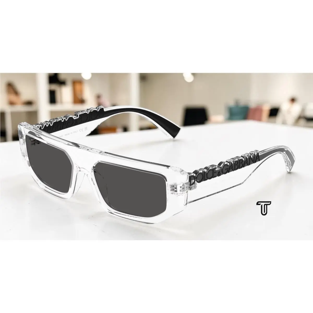 Dolce Gabbana DG6203 313387 Crystal Dark Grey 56 mm Unisex Sunglasses