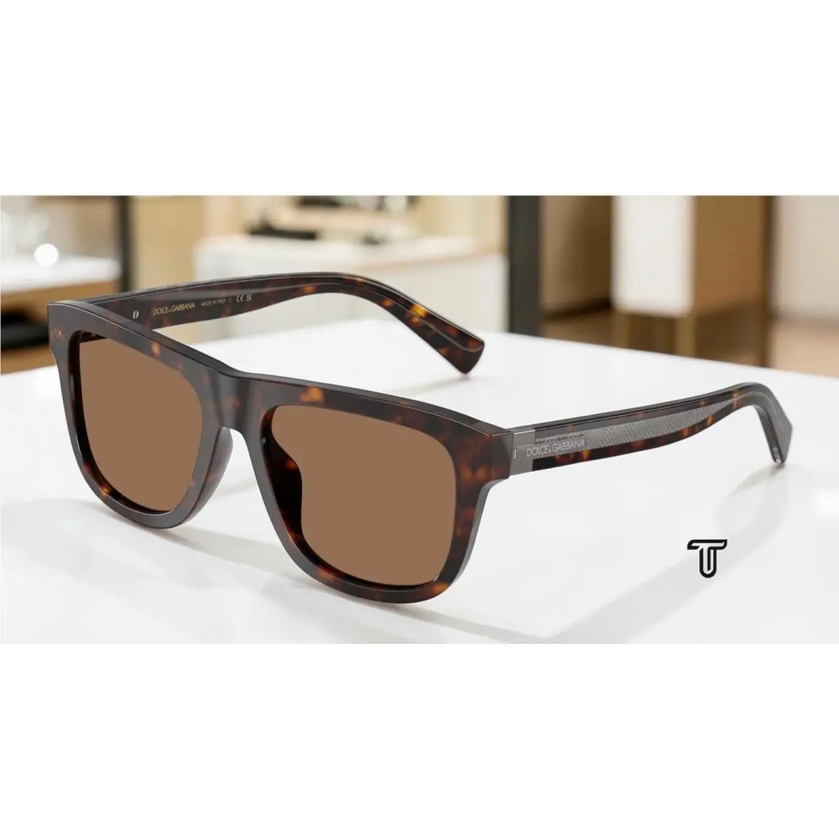 Dolce Gabbana DG4545 502 73 Havana Dark Brown 55 mm Men`s Sunglasses