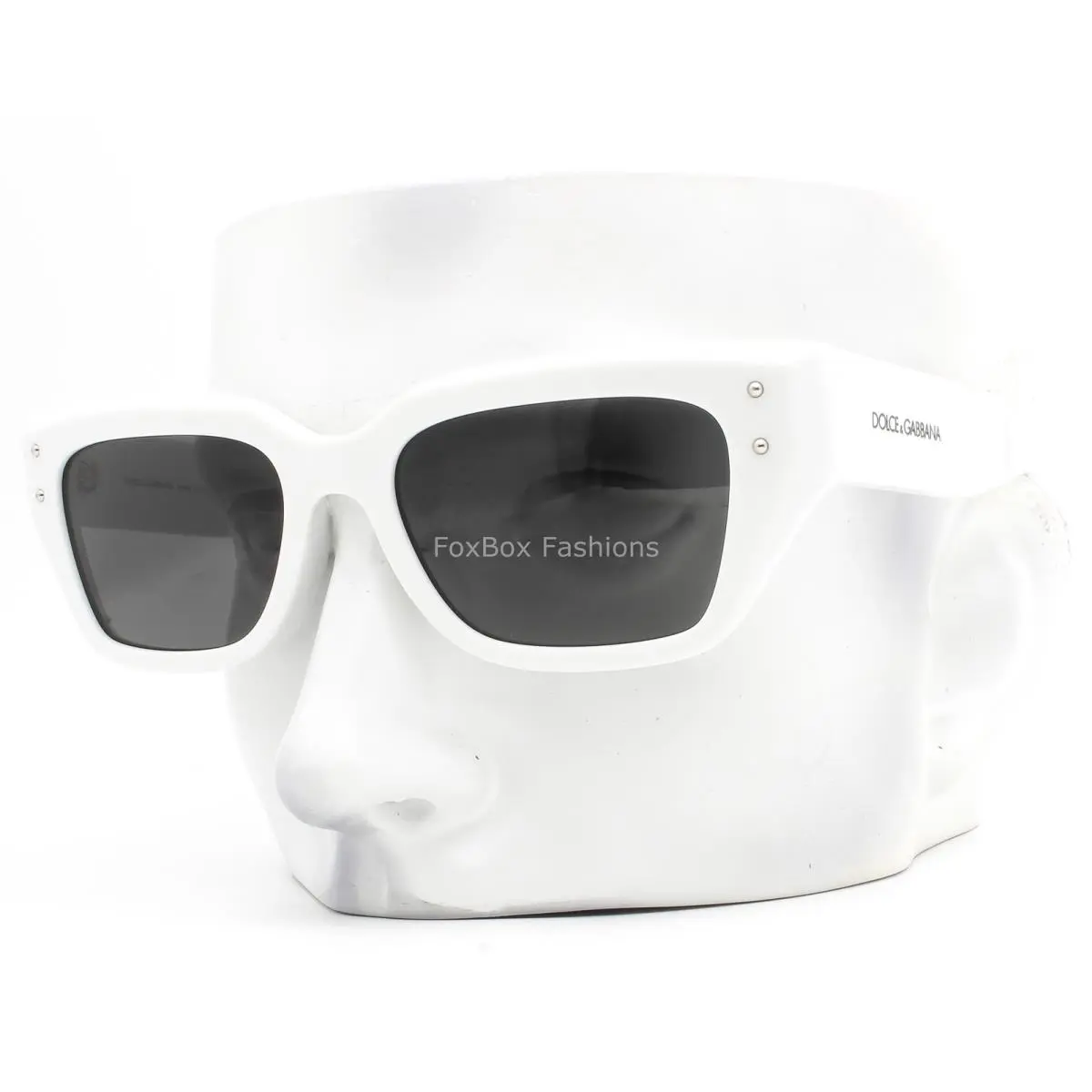 Dolce Gabbana Sunglasses DG 4462F 3312/87 Polished White Gray Tinted with Case