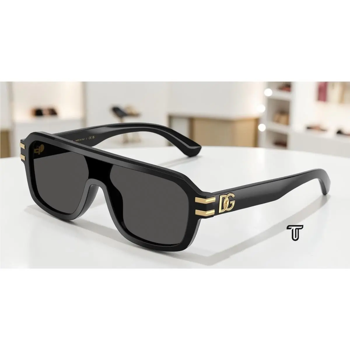 Dolce Gabbana DG4507 501 87 Black Dark Grey 27 mm Men`s Sunglasses