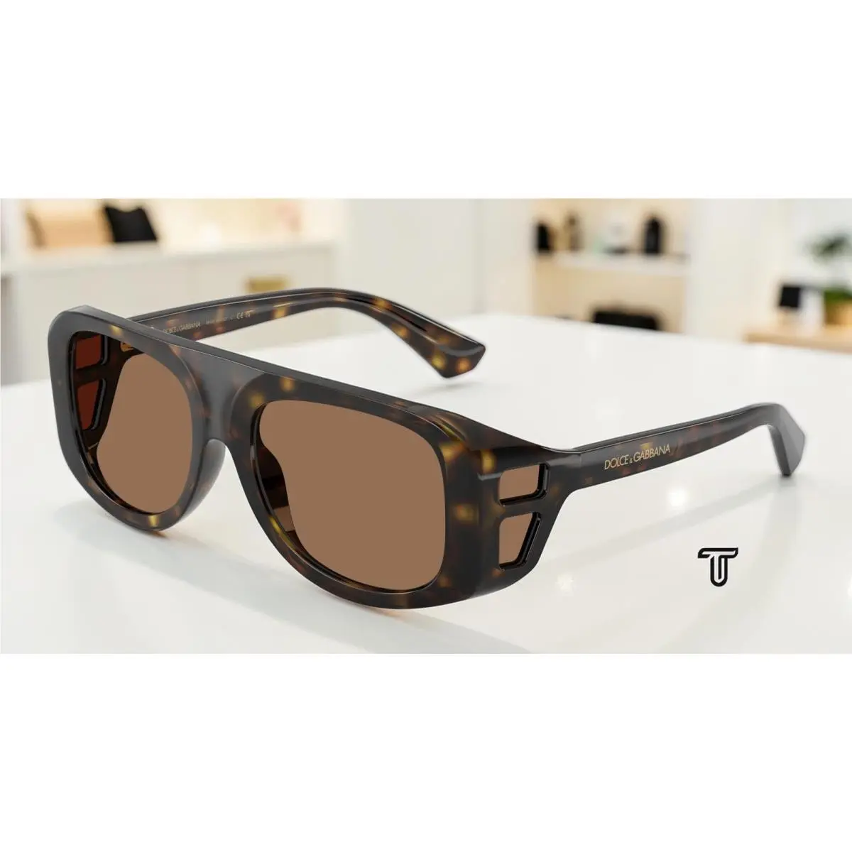 Dolce Gabbana DG6208 502 73 Havana Dark Brown 55 mm Men`s Sunglasses