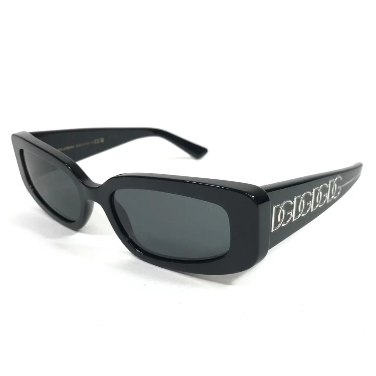 Dolce Gabbana Sunglasses DG4445 501/87 Black Cat Eye Frames Dark Gray Lenses