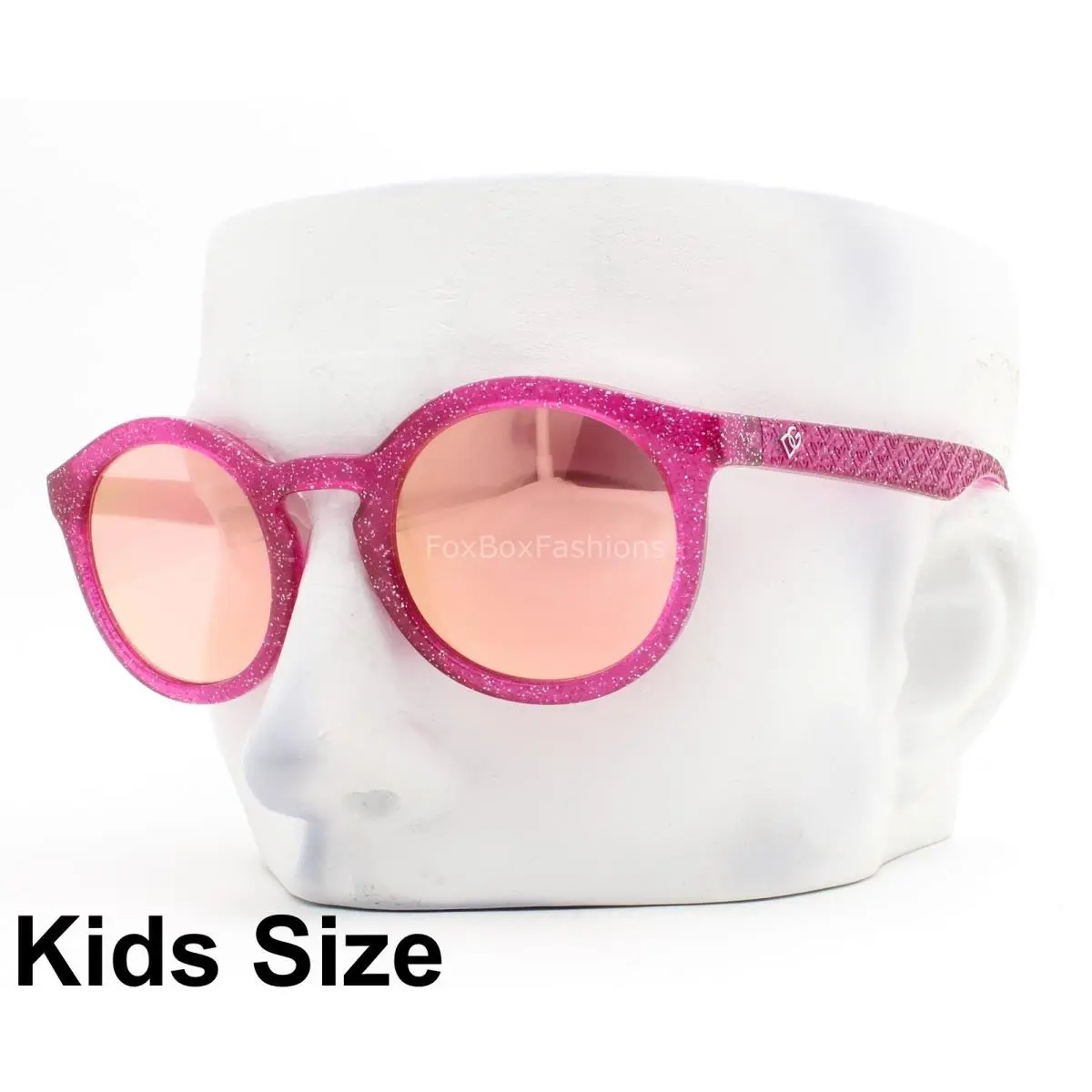 Dolce Gabbana Kids Sunglasses DX6002 3351/Z Pink Silver Glitter Little Kid Size
