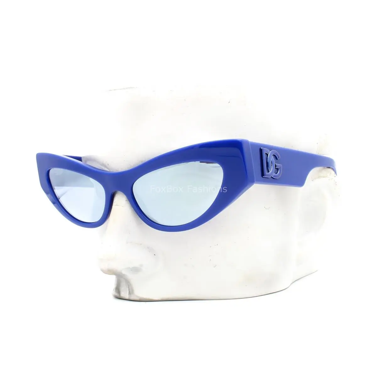 Dolce Gabbana DG 4450 3119/1U Sunglasses Polished Deep Blue Silver Mirror W/case