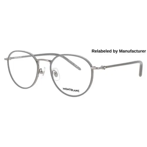 Montblanc MB0342OA-003-51-RELABELED Eyeglasses Eye Glasses 003 Ruthenium Authent