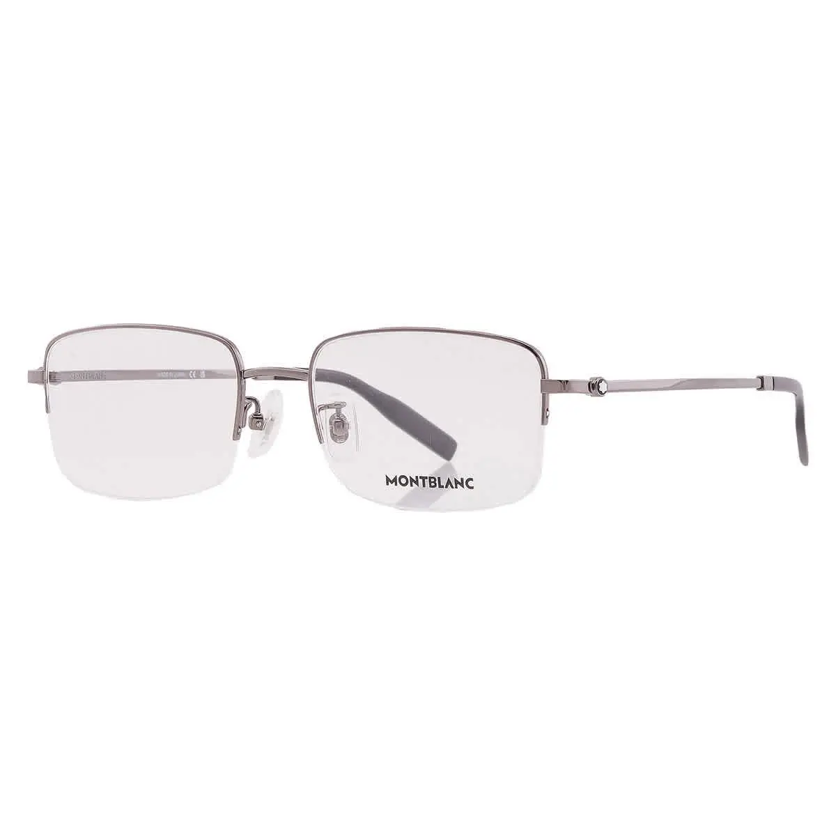 Montblanc Demo Rectangular Titanium Men`s Eyeglasses MB0313OA 003 54