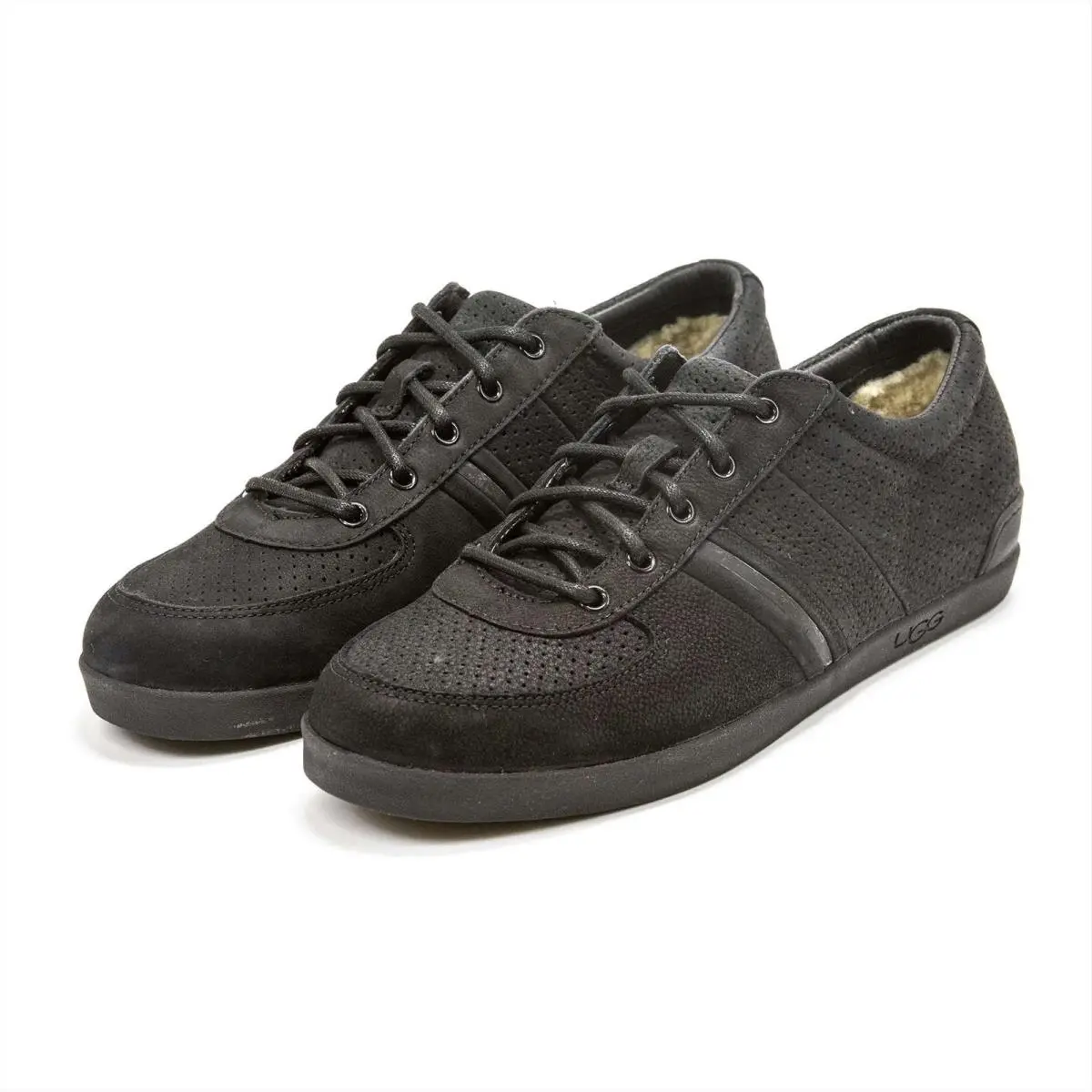 Men`s Ugg Brook-lin Black Leather Casual Sneaker