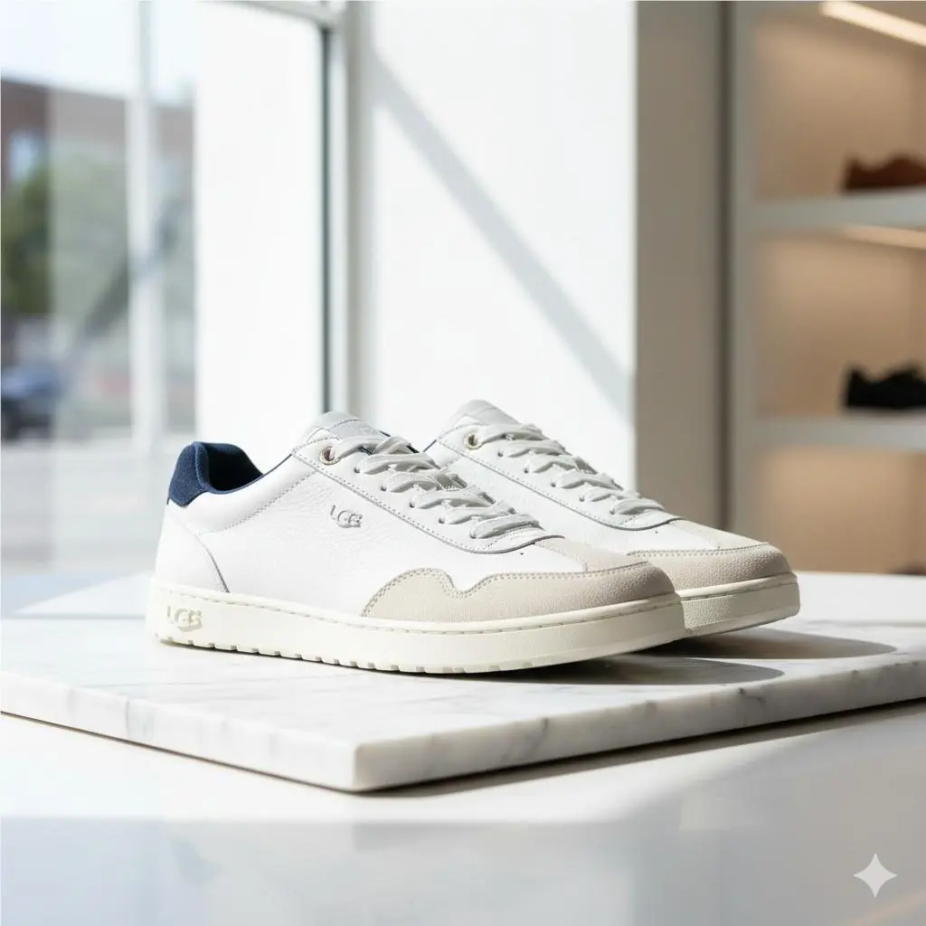 Ugg South Bay Sneaker Low White Leather Men`s 1108955
