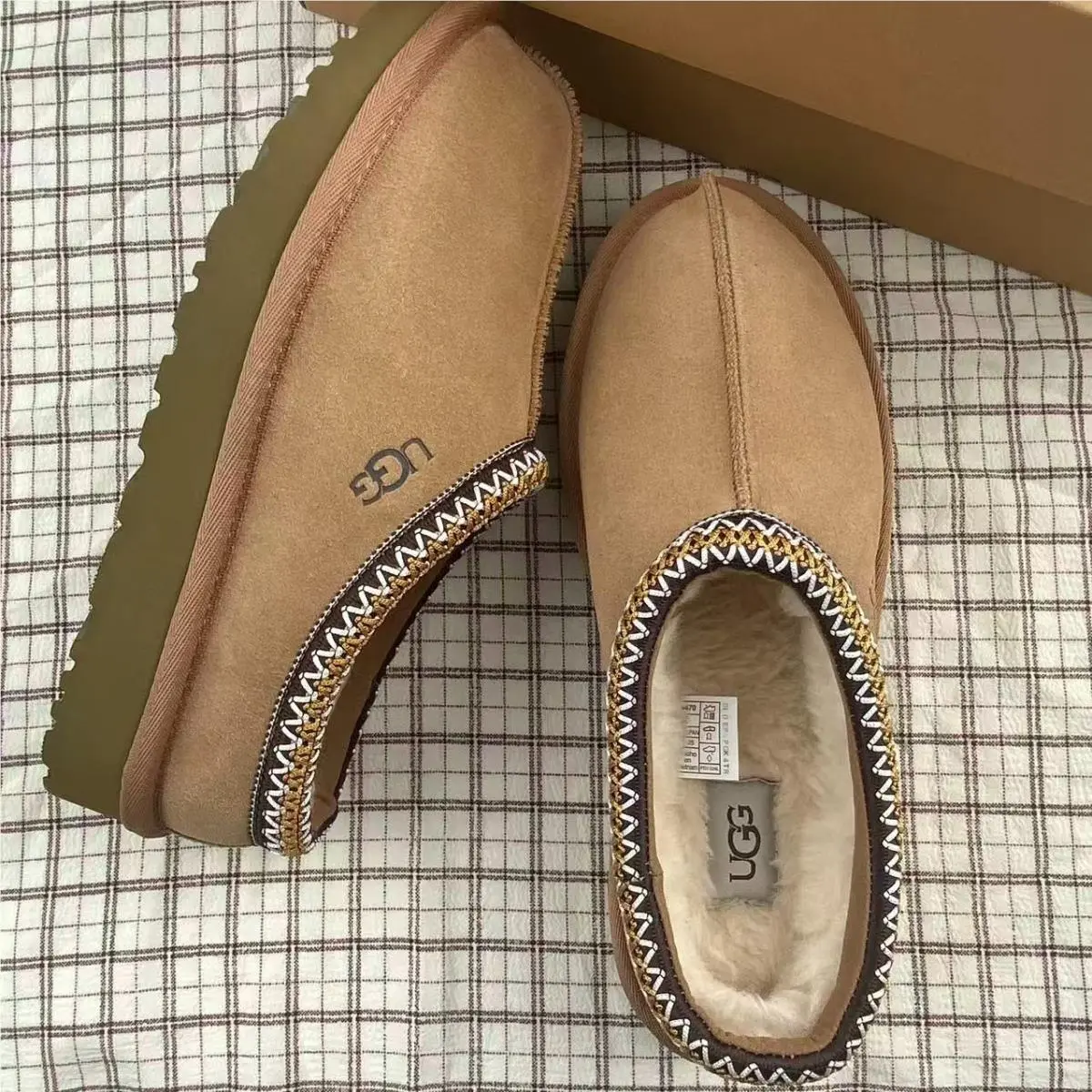 Ugg Women`s Tasman II Chestnut Women`s Shoes Suede Upper Wool Slippers US 6-11